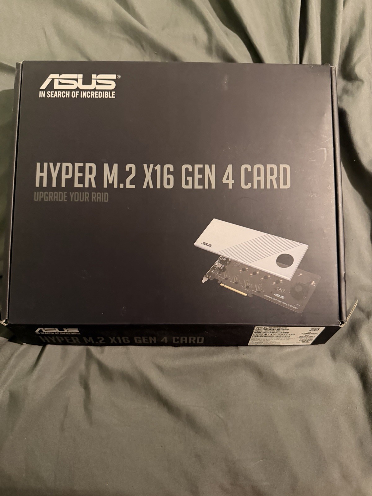 ASUS Hyper M.2 X16 Gen4 PCIe x16 4-Port M.2 RAID Controller Card