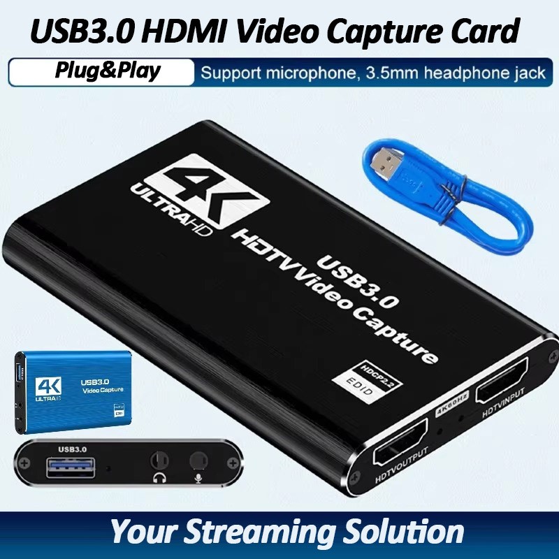 HDMI to USB 3.0 Video Capture Card 4K Recorder Phone Game Video Live Streaming