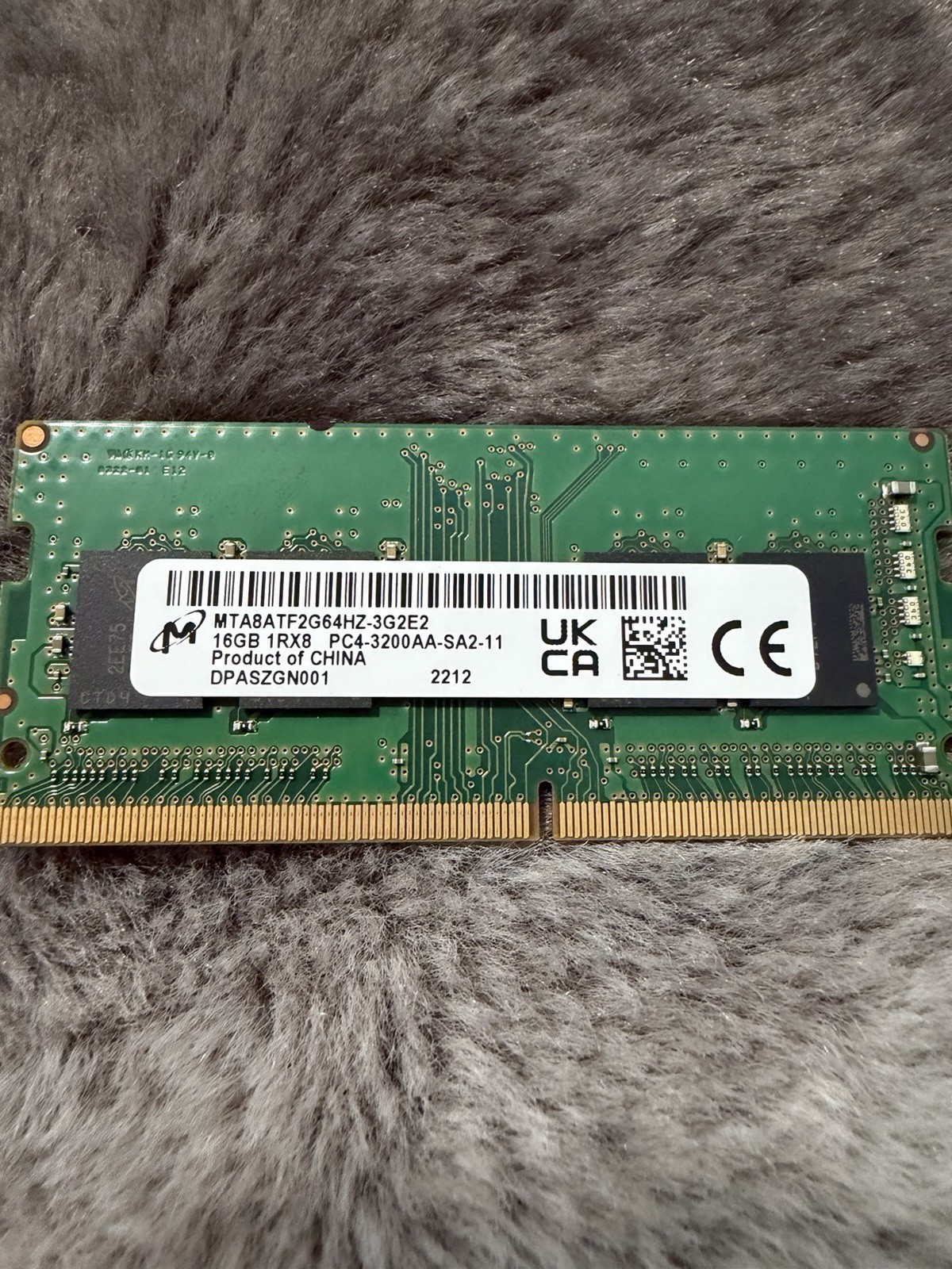 Micron 16GB 1Rx8 PC4-3200AA-SA-2-11