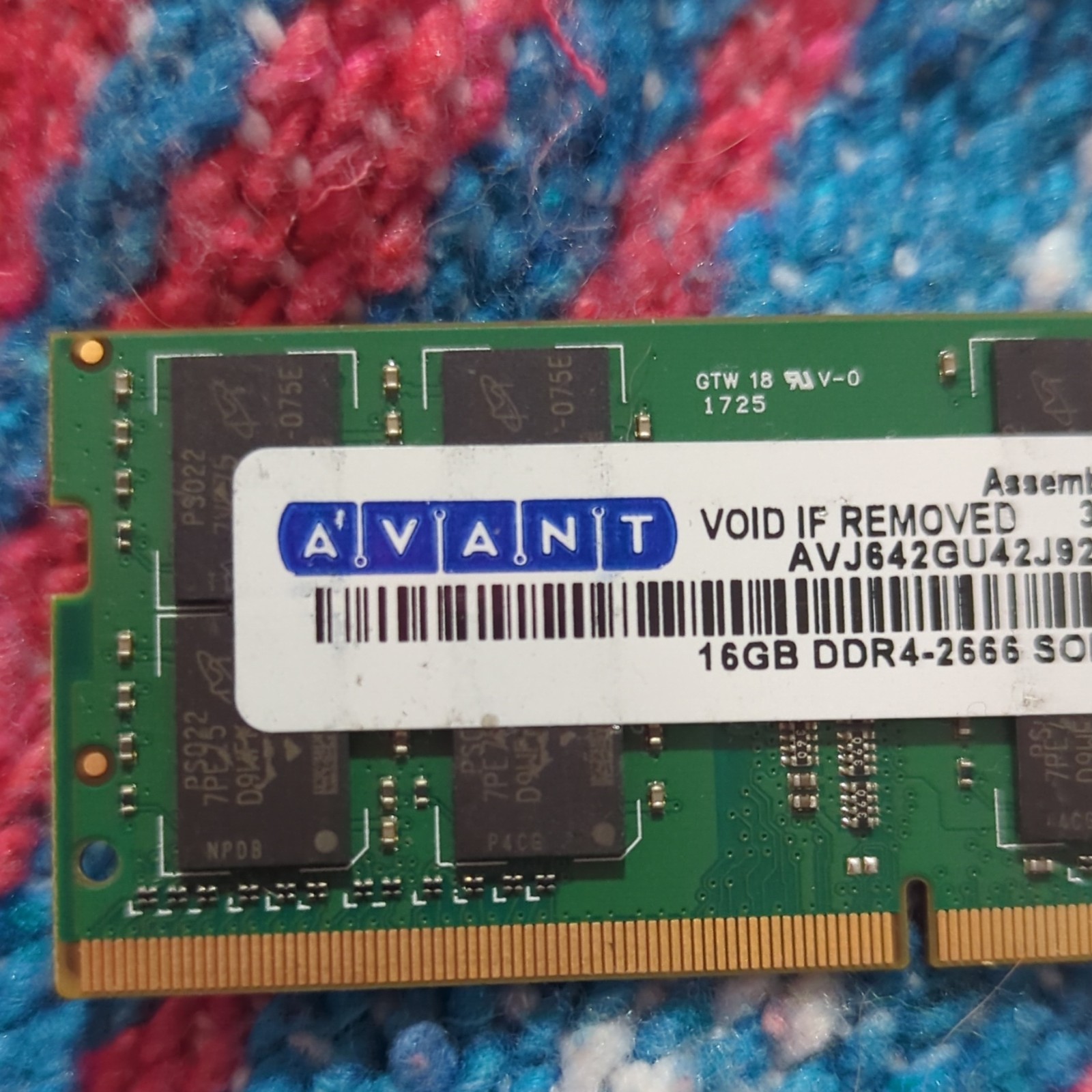 Avant DDR4 SDRAM SO-DIMM 16GB PC4-2666 260-Pin RAM AVJ642GU42J9266NF-SPXE