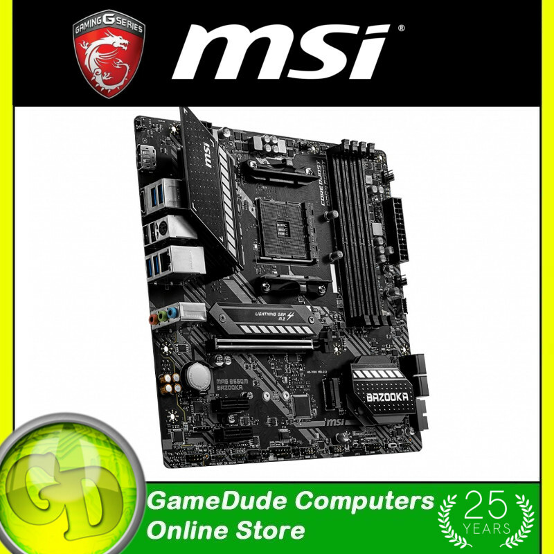 MSI MAG B550M BAZOOKA Motherboard AM4 – DDR4 – USB 3.2 – M.2 – Socket AM4 -F36]