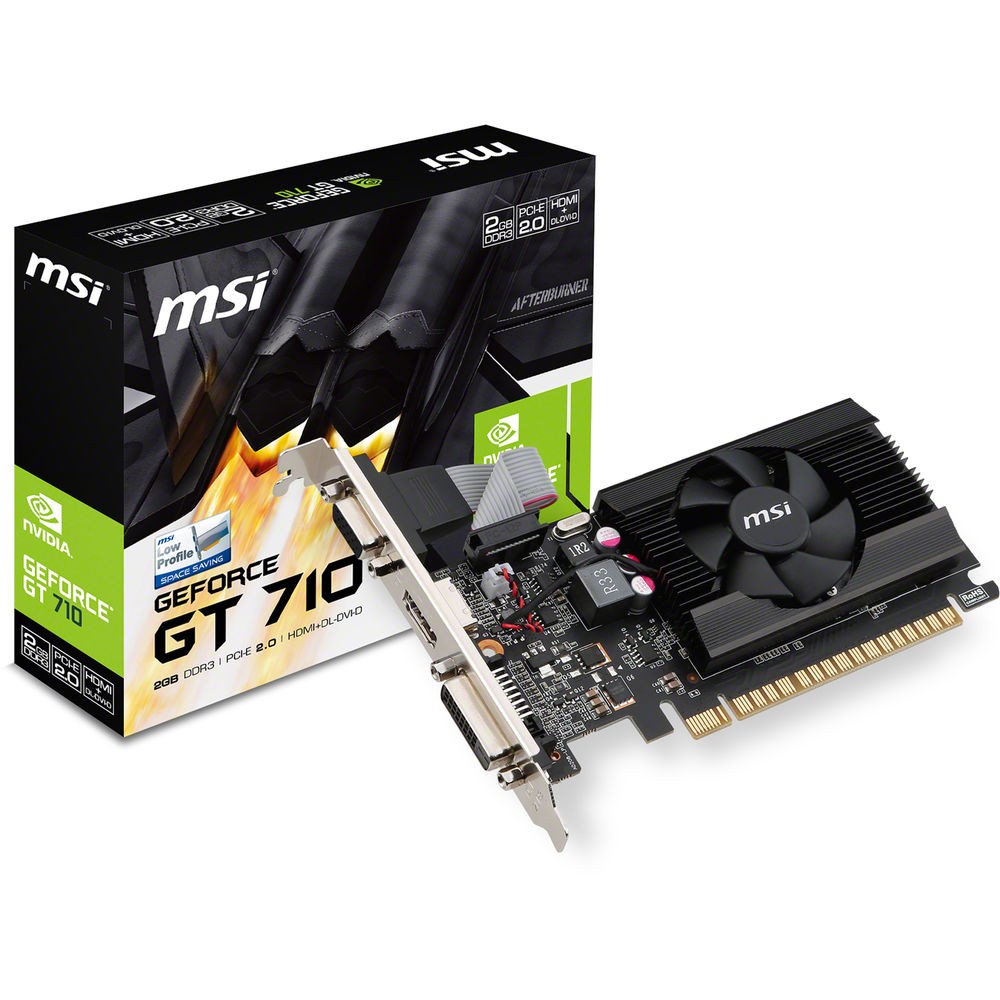 MSI G7102D3P GeForce GT 710 Graphic Card – 2 GB – DDR3 SDRAM – Plug-in Card