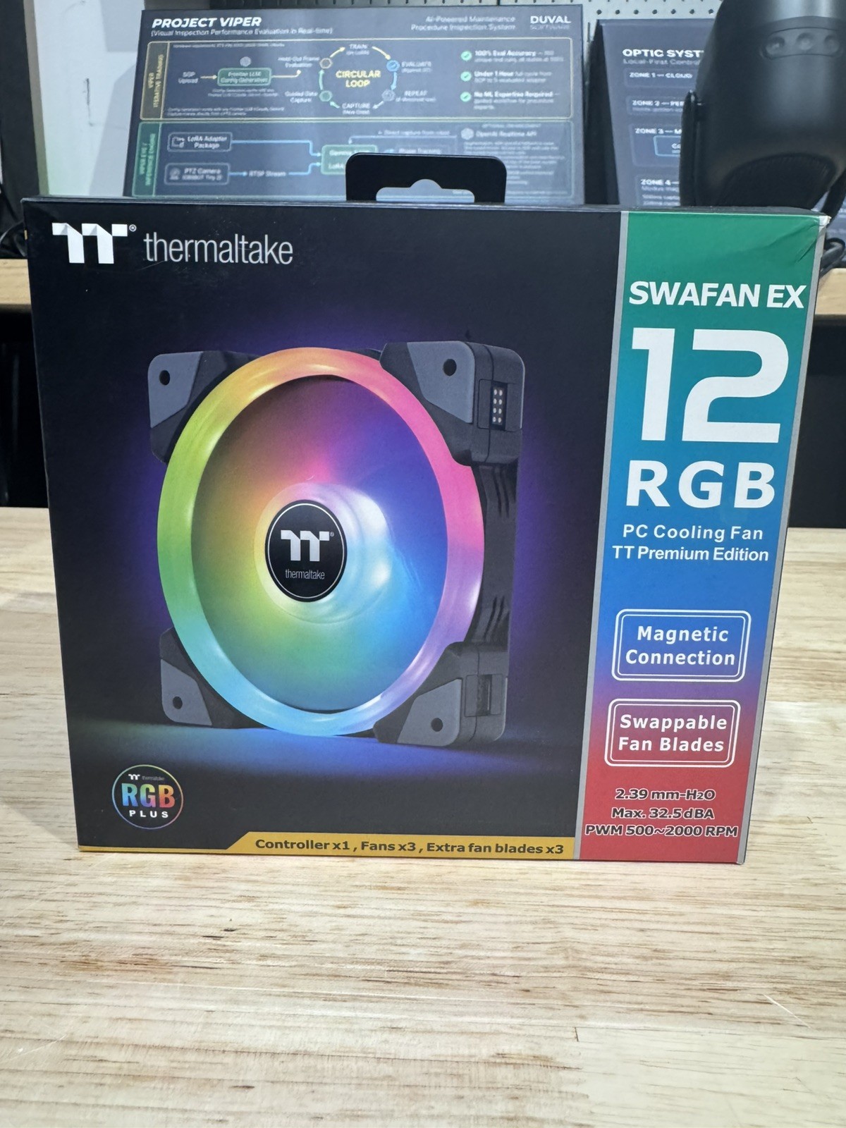 Thermaltake SWAFAN EX 12 RGB PC Desktop Cooling Fan Magnetic Connection (3 Pack)