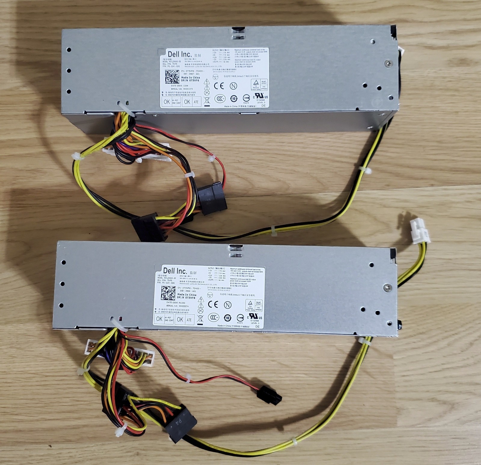 LOT of 2 Dell T5VF6 Power Supply Units L240AS-00 0T5VF6 PSU 790 990 7010 9010