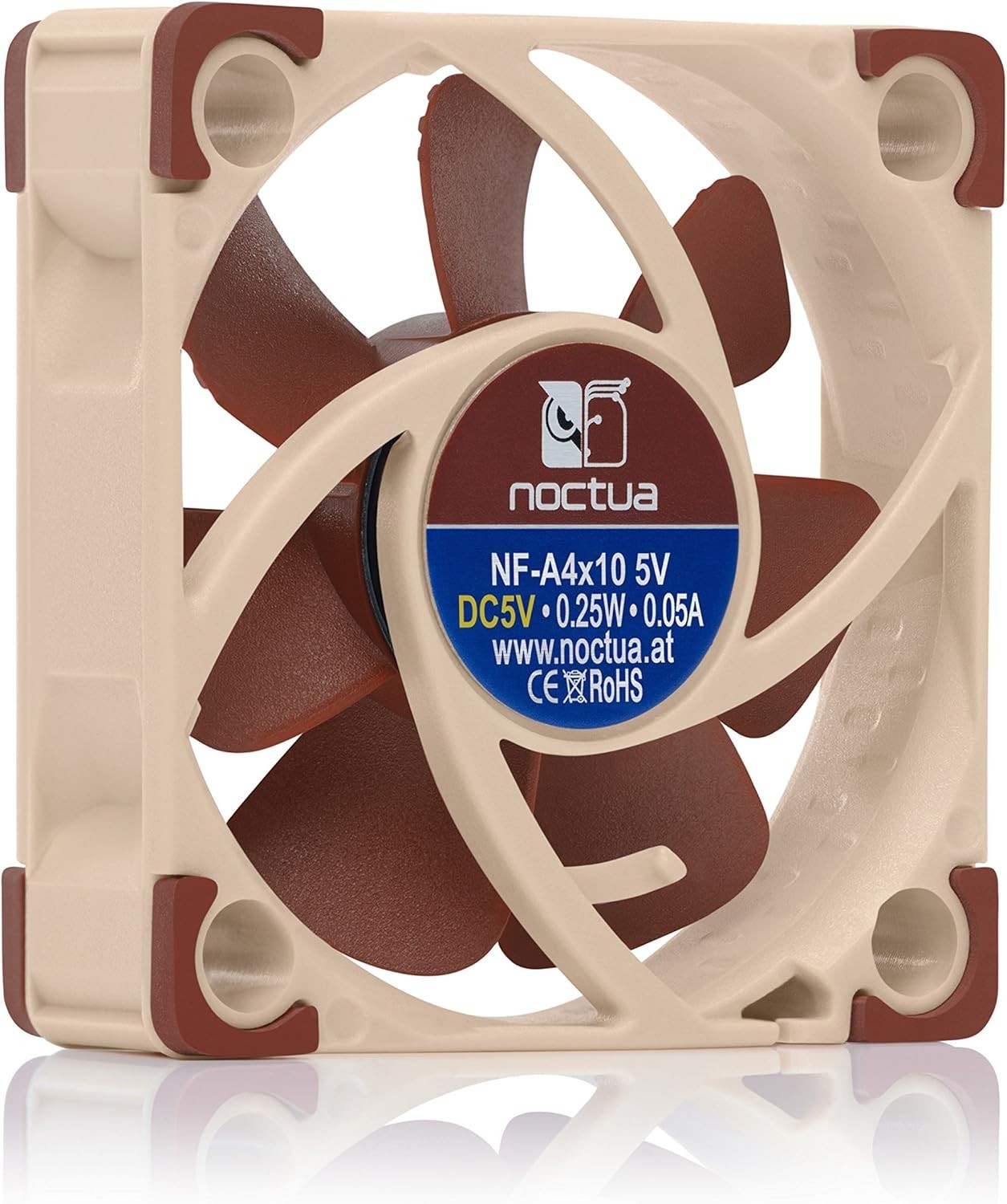 Quiet Fan, 3-Pin, 5V Version 40x10mm, Brown