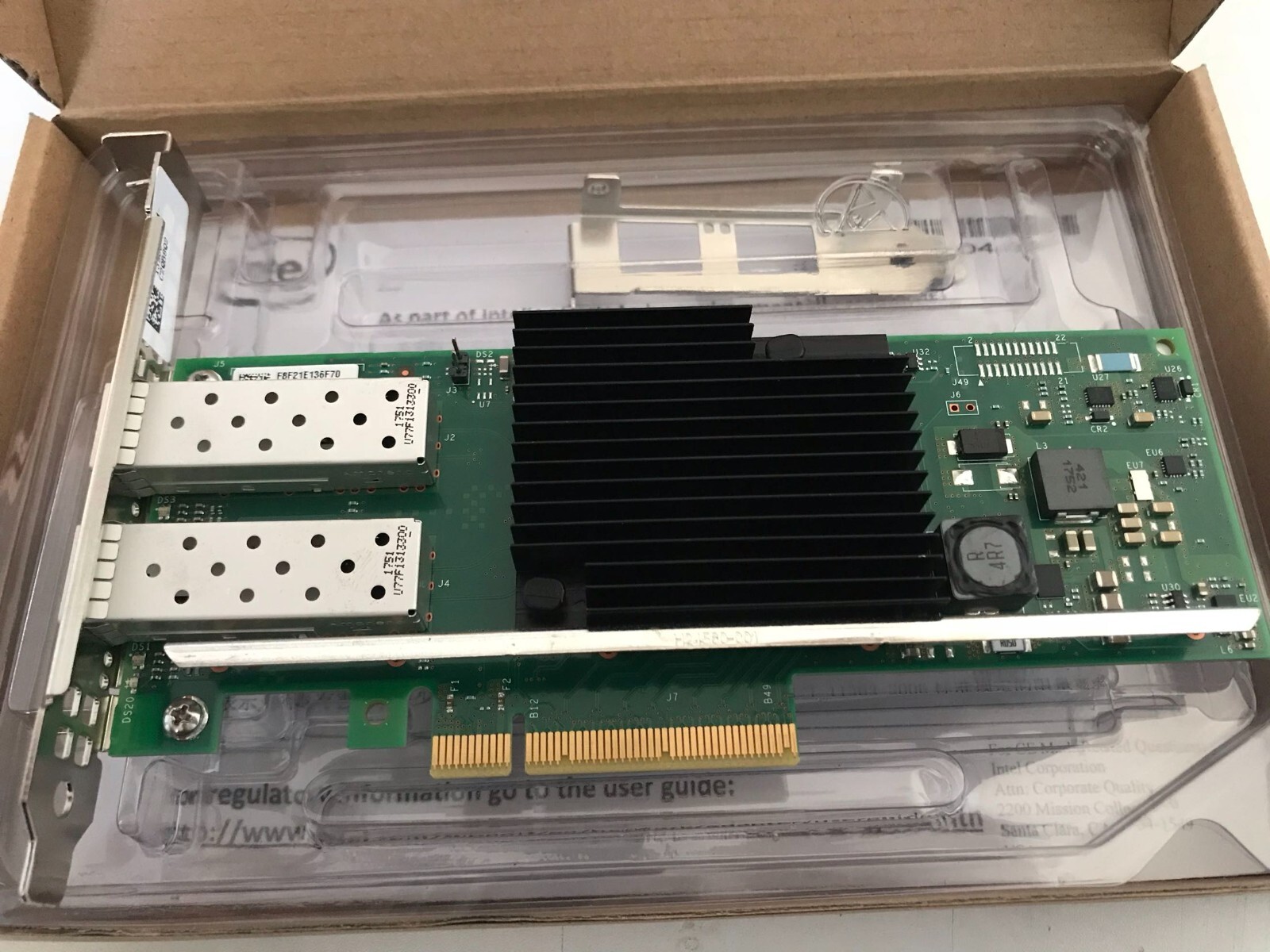 DELL 0Y5M7N 05N7Y5 X710-DA2 Intel X710DA2BLK 10GbE Dual Port Server Adapter