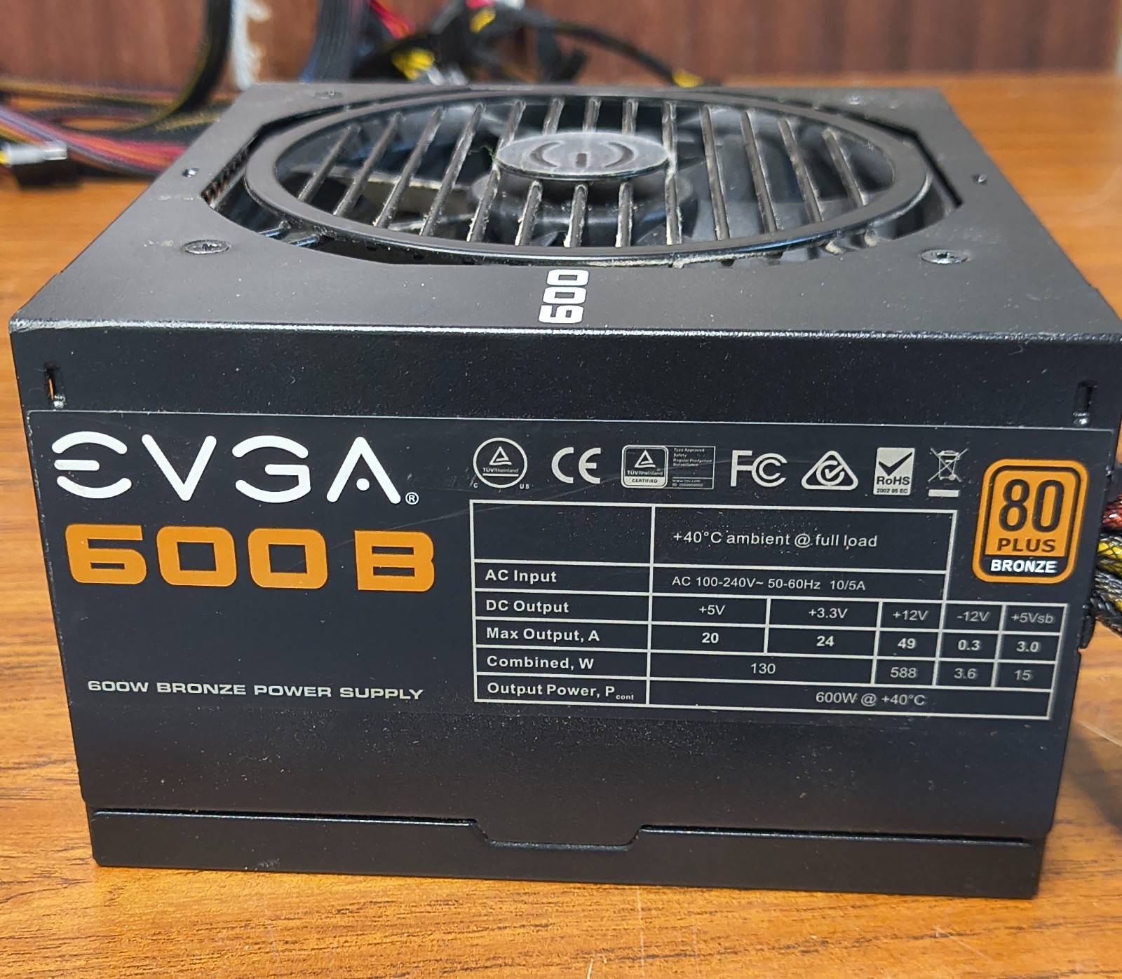 EVGA 600 B 600W ATX Power Supply 80+ Bronze 100-B1-0600