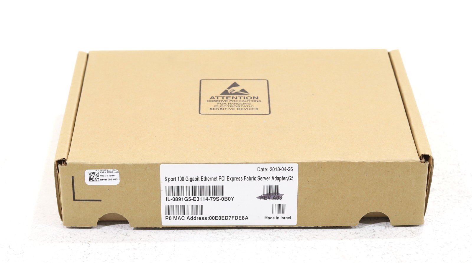 Dell 6-Port 100GbE PCIe x16 Fabric Server Adapter Dell P/N: 0891G5 (Open Box)