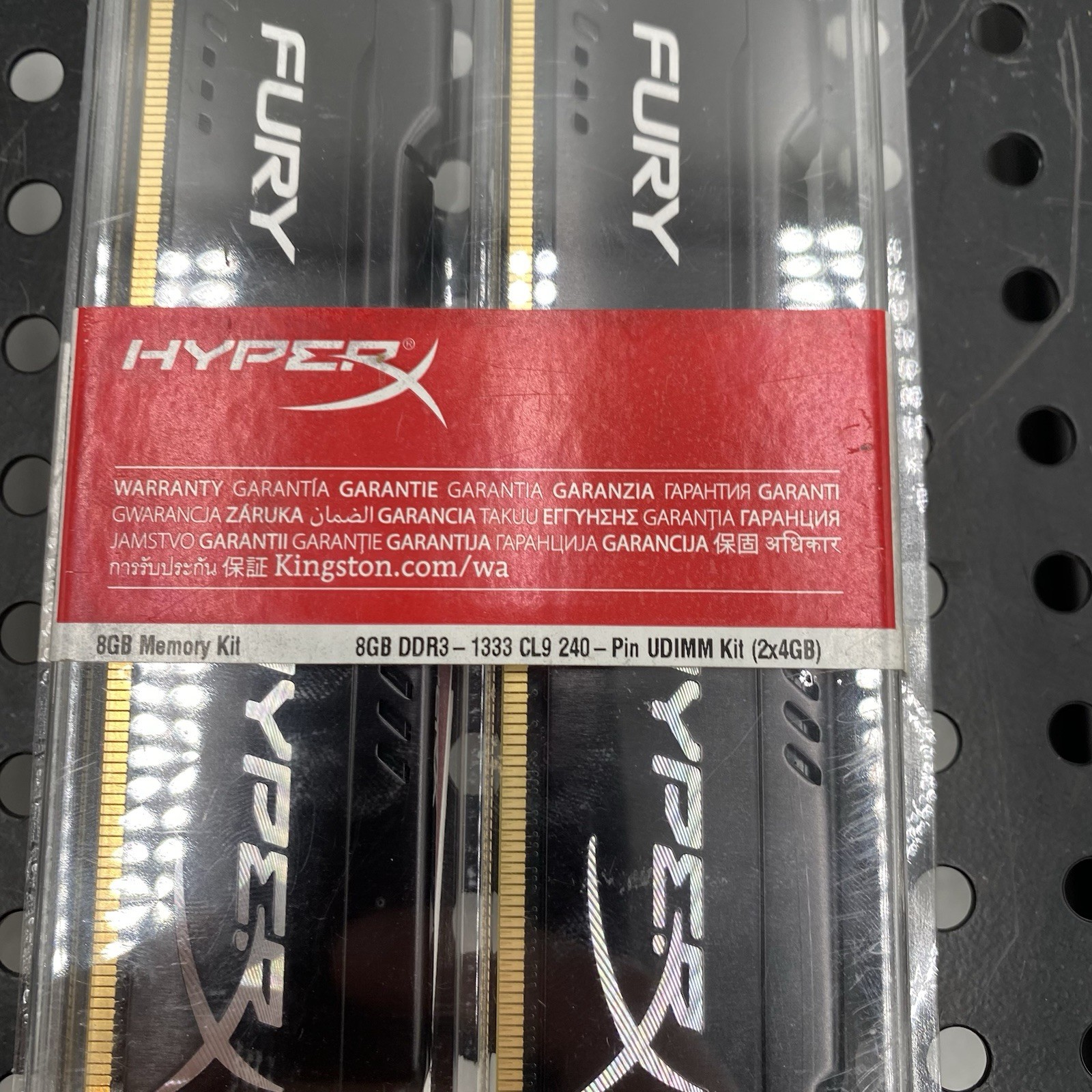 LOT OF 2 HYPERX 8GB MEMORY KIT DDR3-1333 CL9 240