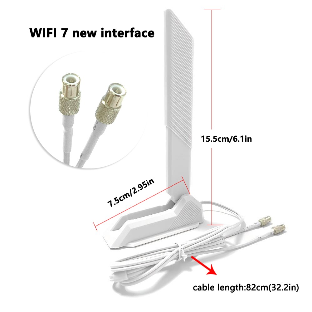 WiFi 7 Antenna Cable Interface For MSI PRO Z890-S WIFI WHITE /PRO X870E-P WIFI