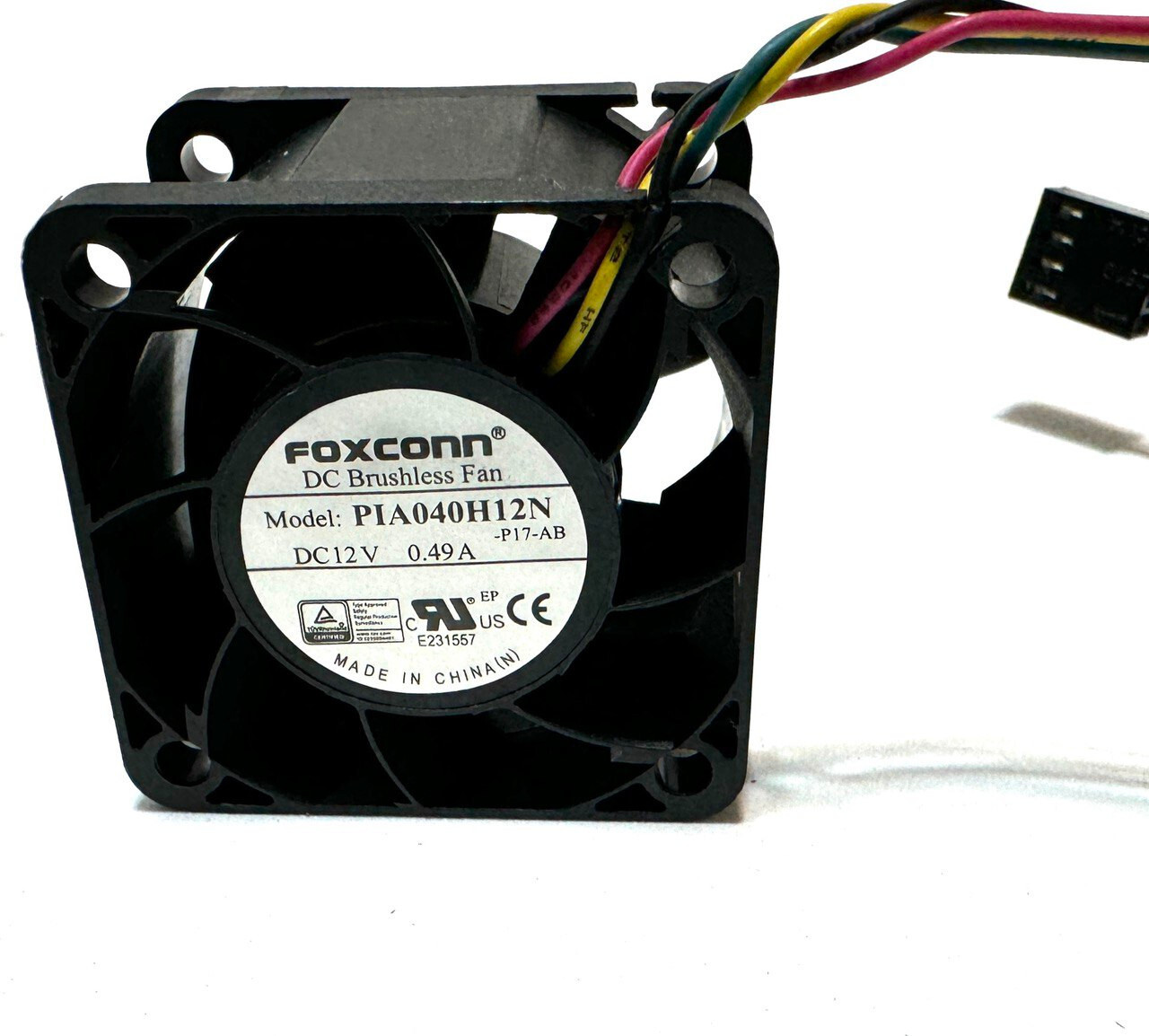 FOXCONN DC Brushless Fan PIA040H12N 12V 0.49A 01EF217 Computer Fan 40mm 4-Pin