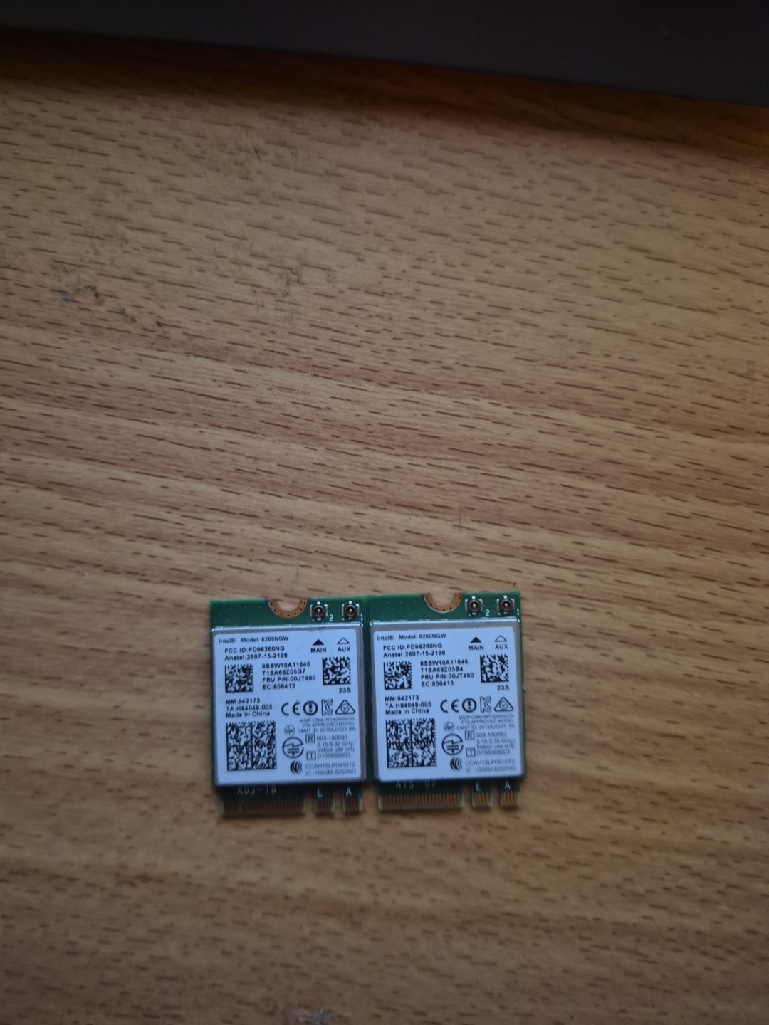 Lot of 2 Intel 8260NGW Wifi Card 00JT480
