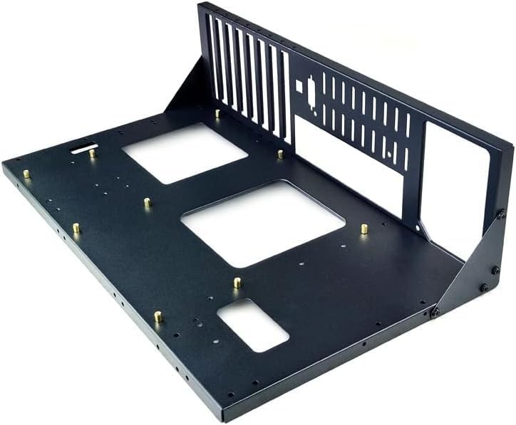 Yeiwenl DIY Gaming Computer Case, ATX Open Chassis up to 305 x 245mm, Black