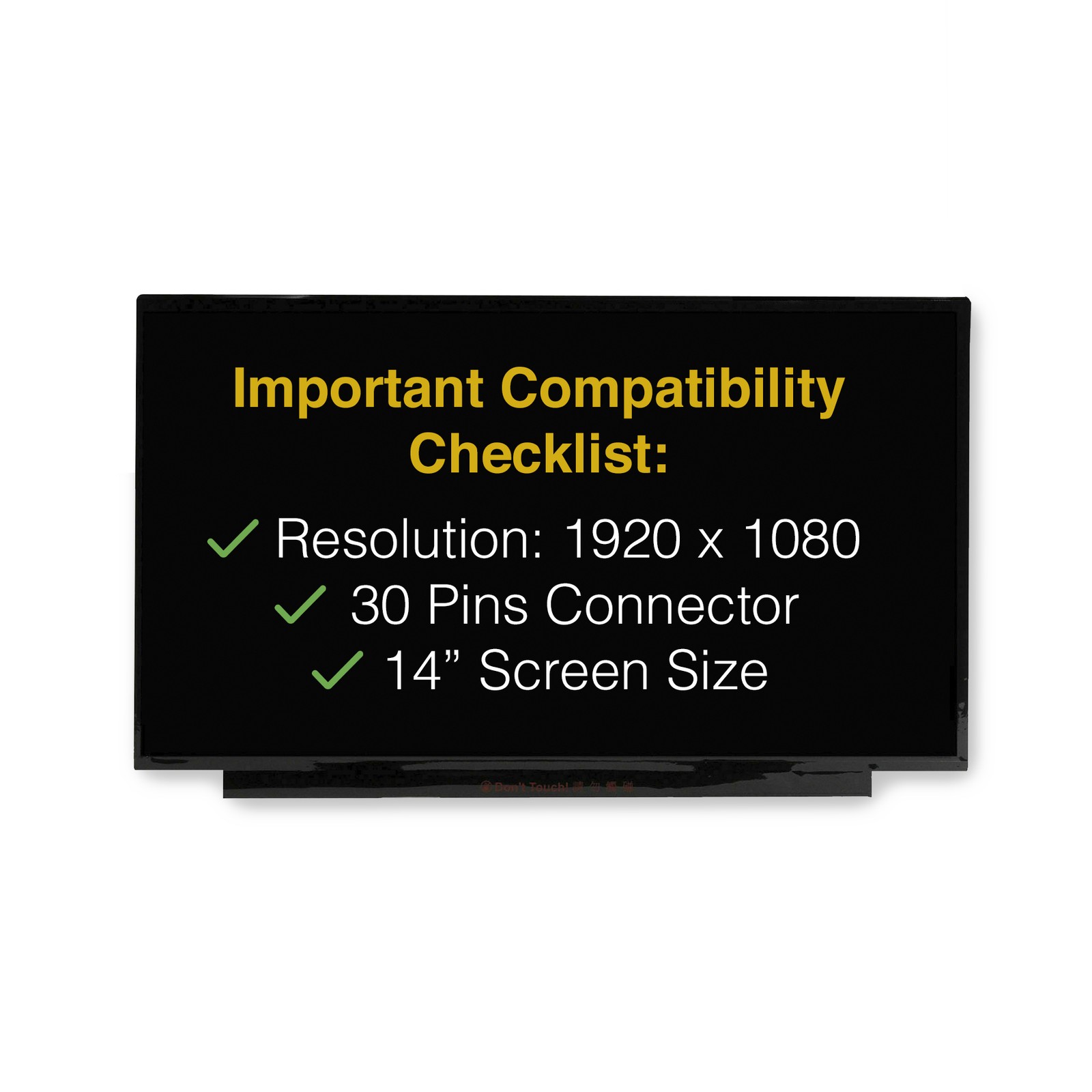 NV140FHM-N48 V8.3 30 Pins Screen Replacement LCD LED Display With Tools