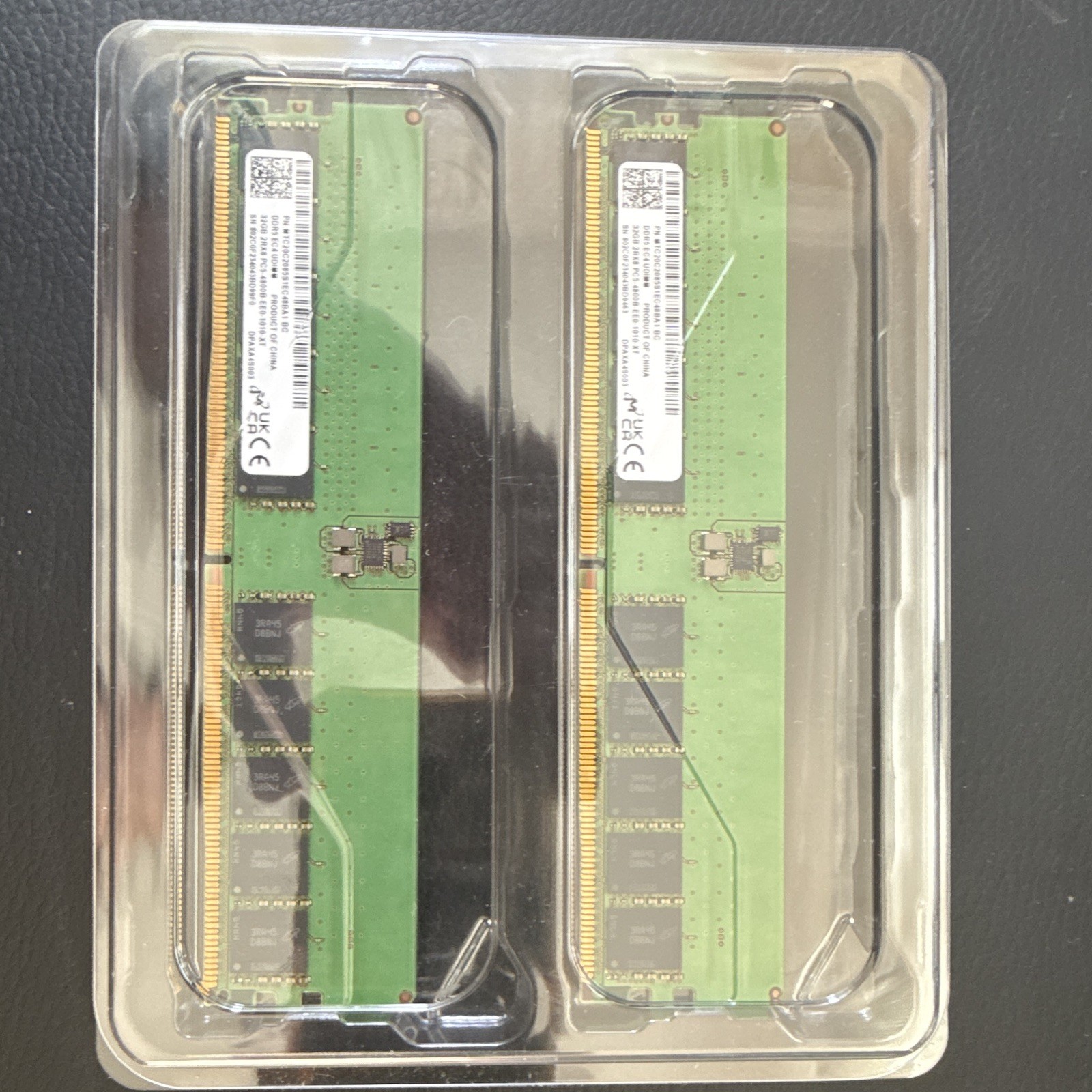Micron 64GB (2x32GB) DDR5 PC5-4800B ECC UDIMM 288-Pin TC20C2085S1EC48BA1