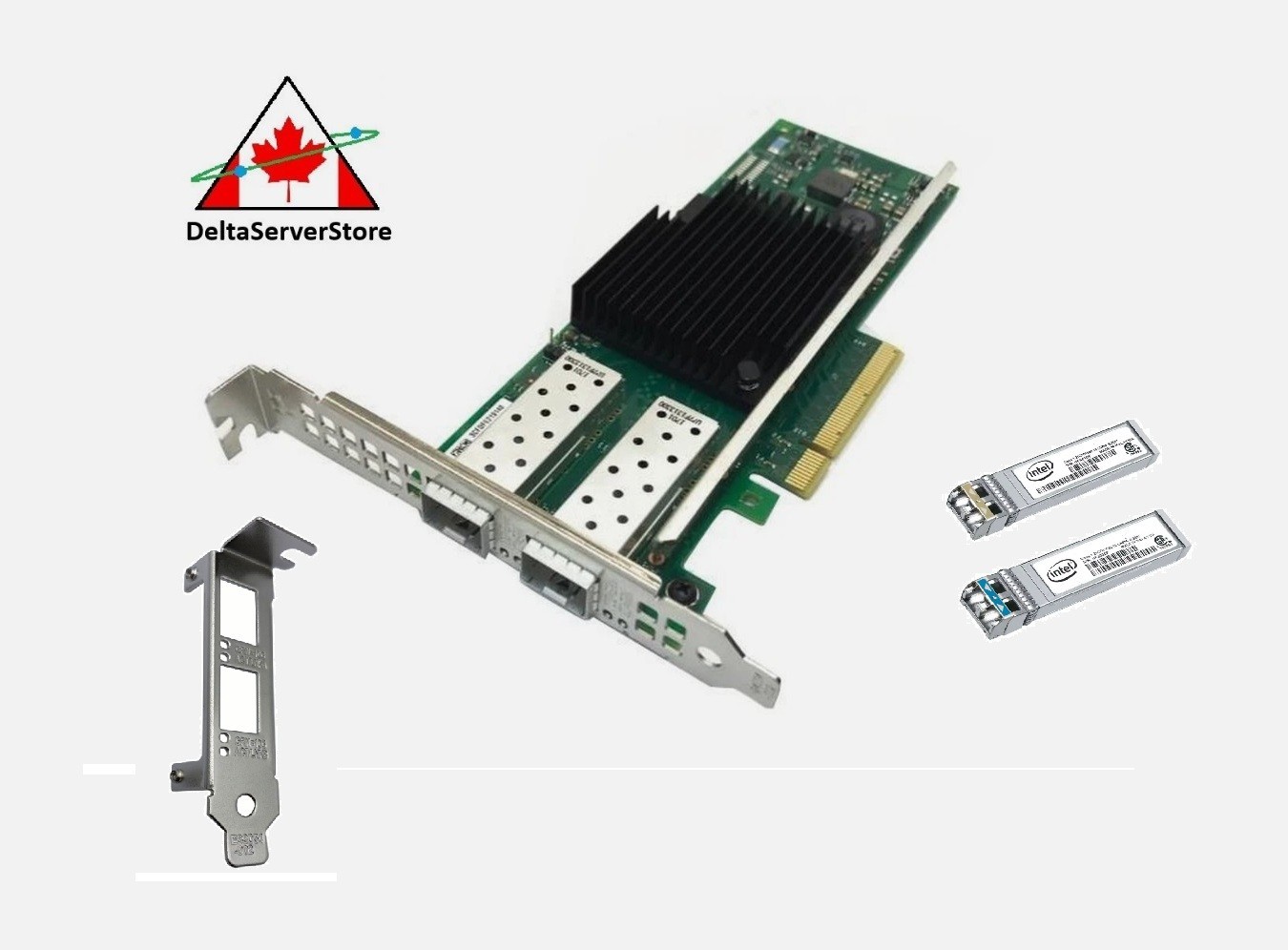 Intel X710-DA2 10GB SFP+ 2-Port PCIe Card with SFP+ Transceivers Dual Bracket