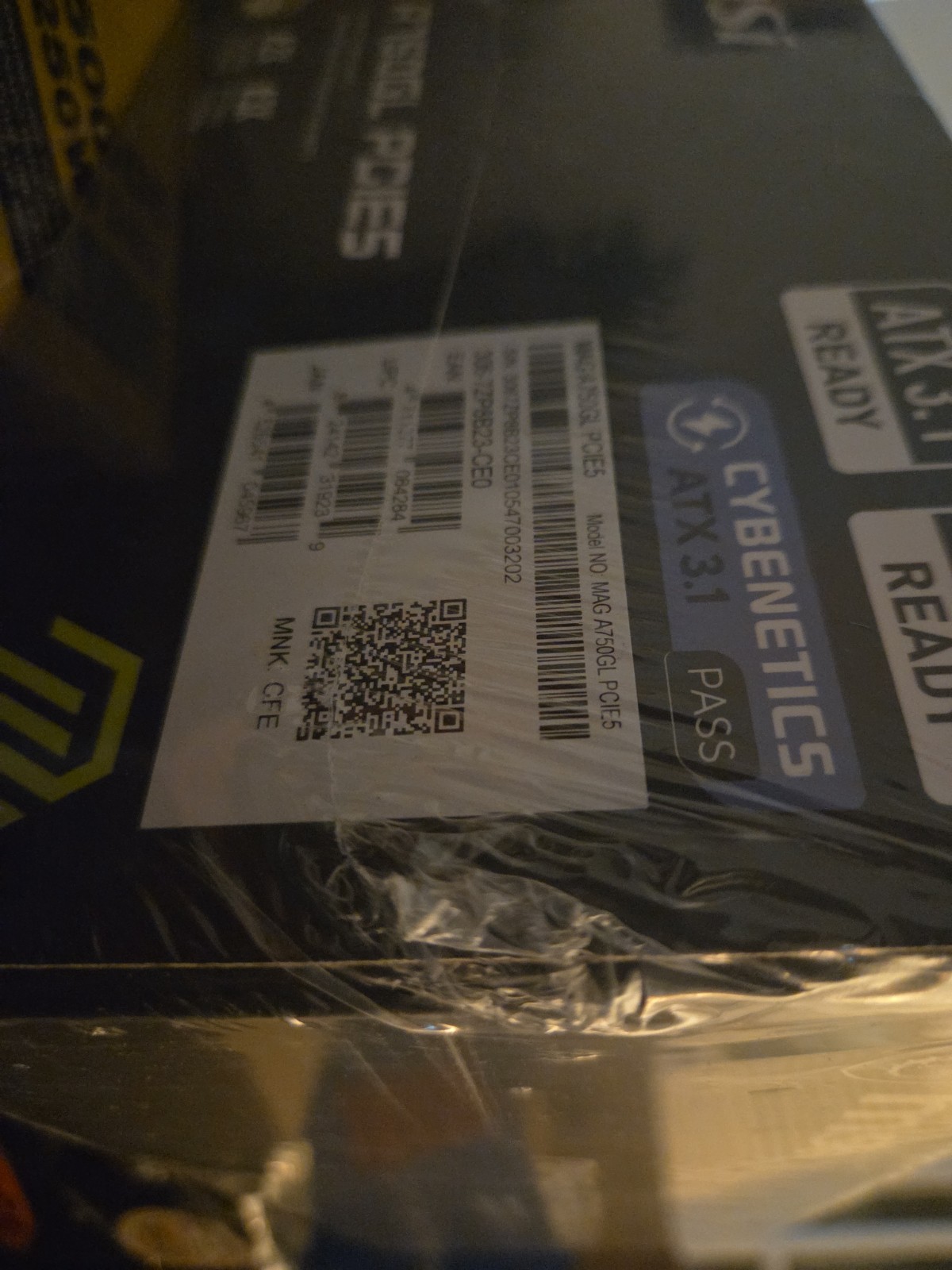 MSI MAG A750GL PCIE 5.1 Fully Modular Compact Gaming 750W Power Supply ATX 3.1