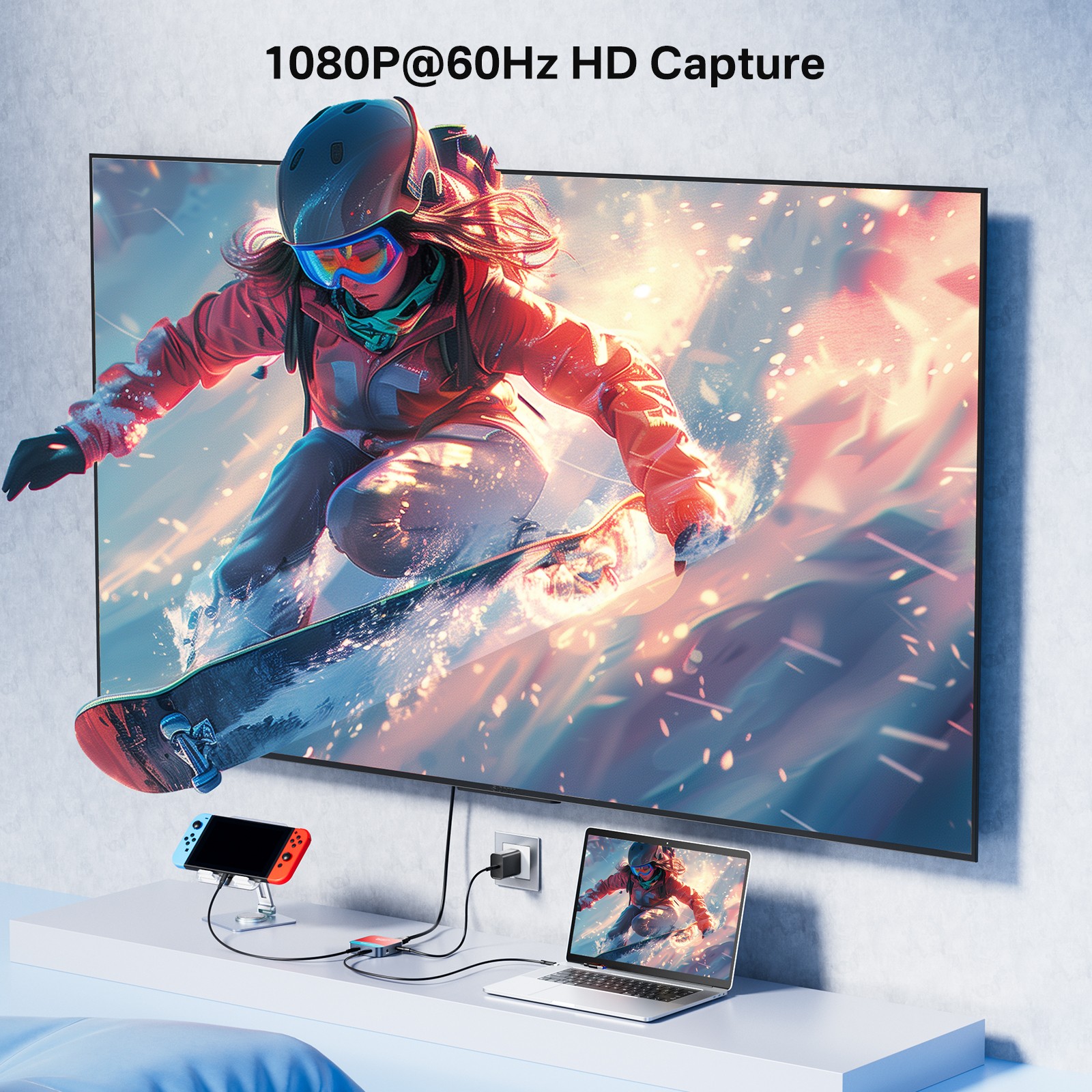 Acasis HDMI Video Capture Card 4K 30Hz Input & Loopout 1080P 60FPS for Streaming