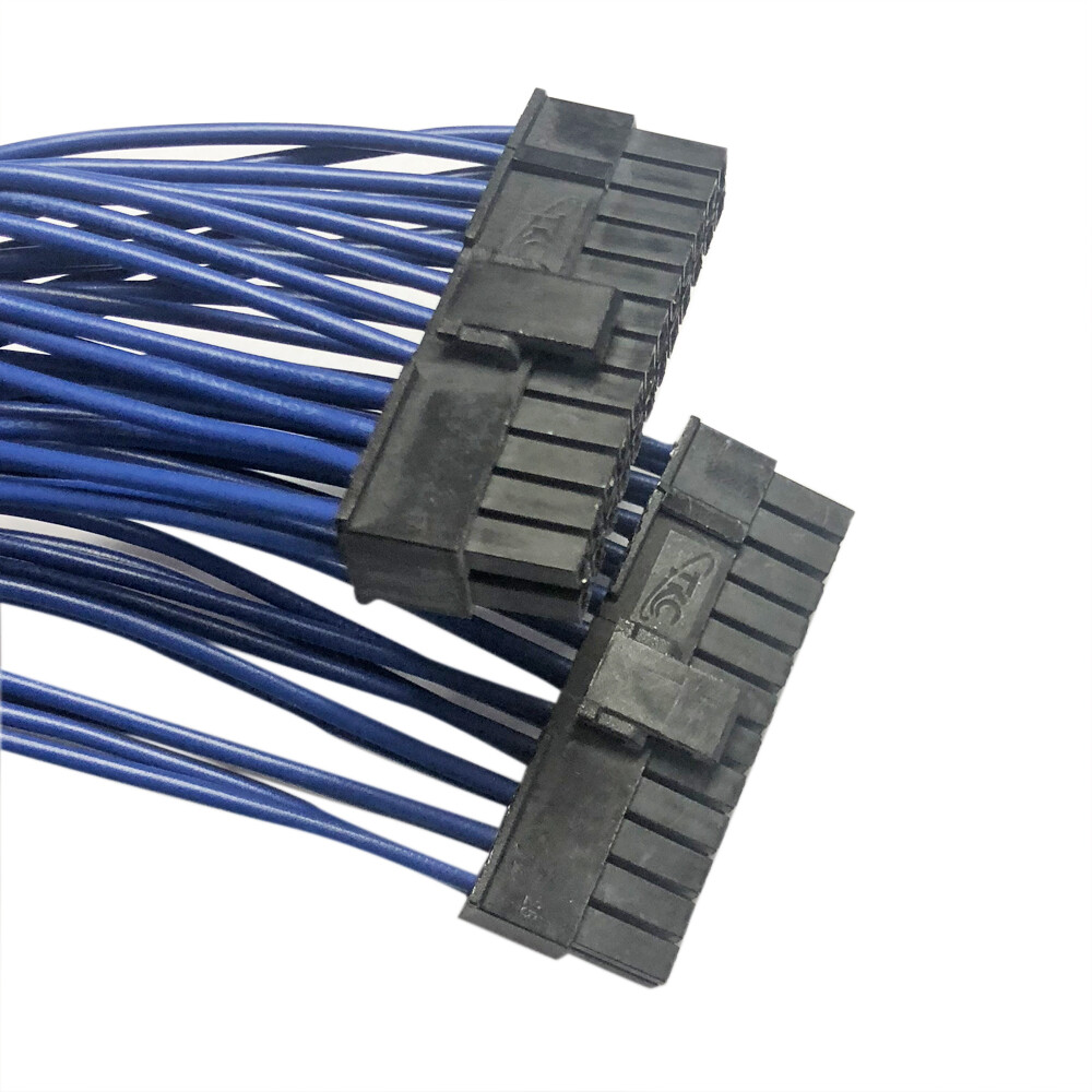 ATX 24Pin 1 to 2 port Power Supply Extension cable PSU Male to Female Y Splitter