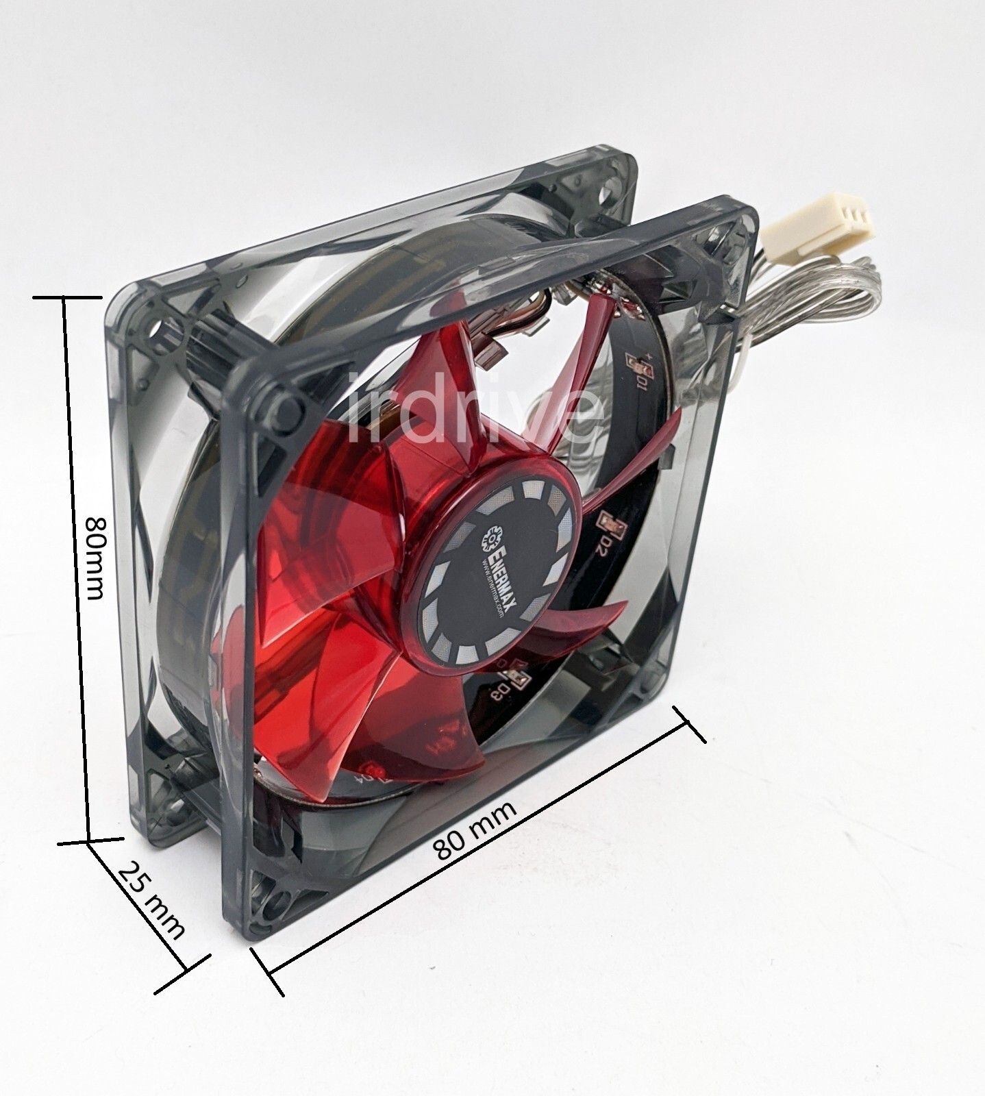 3-pack: NEW Enermax Twister 80mm x 25mm RED LED 3-pin PC Case Cooling Fan Cooler