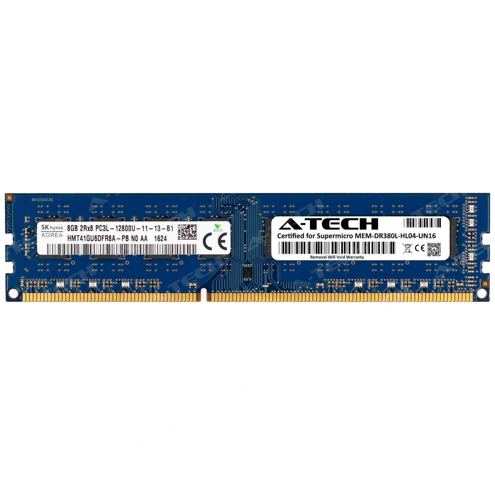 8GB DDR3L PC3L-12800 DIMM Supermicro MEM-DR380L-HL04-UN16 Equivalent Memory RAM