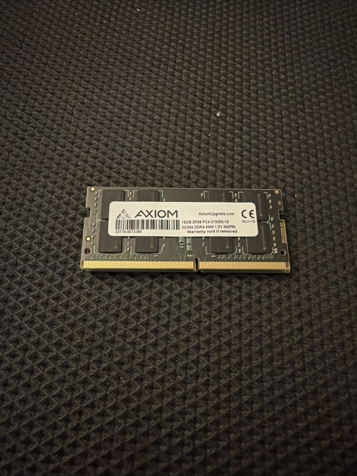 AXIOM 16GB RAM 2Rx8 PC4-21300S DDR4-2666 260PIN SODIMM