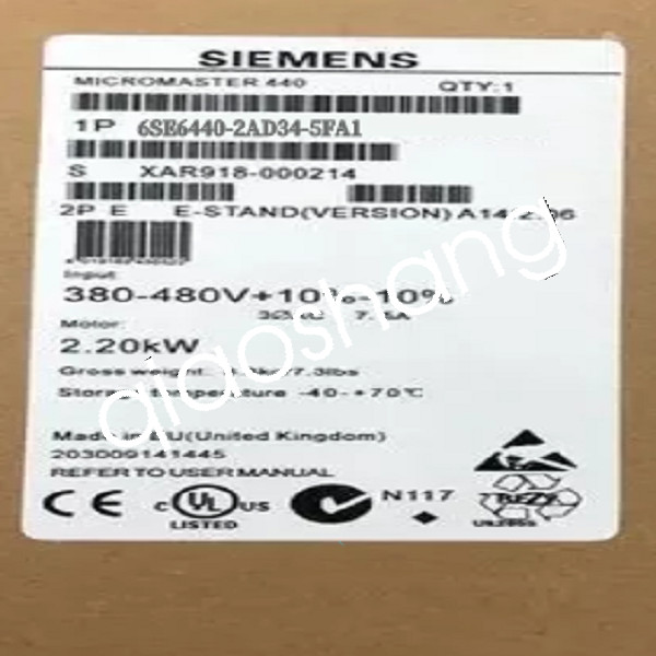 New Siemens MM440 inverter 45KW 6SE6440-2AD34-5FA1 3AC380-480V+10/-10% Via DHL