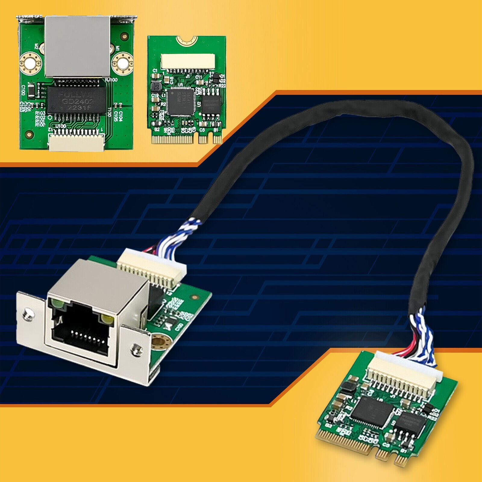 M.2 A+E 2.5GbE Intel I226-V Ethernet. NIC Card Multi-Gig 2.5G/ 1G/100M NGFF 2230