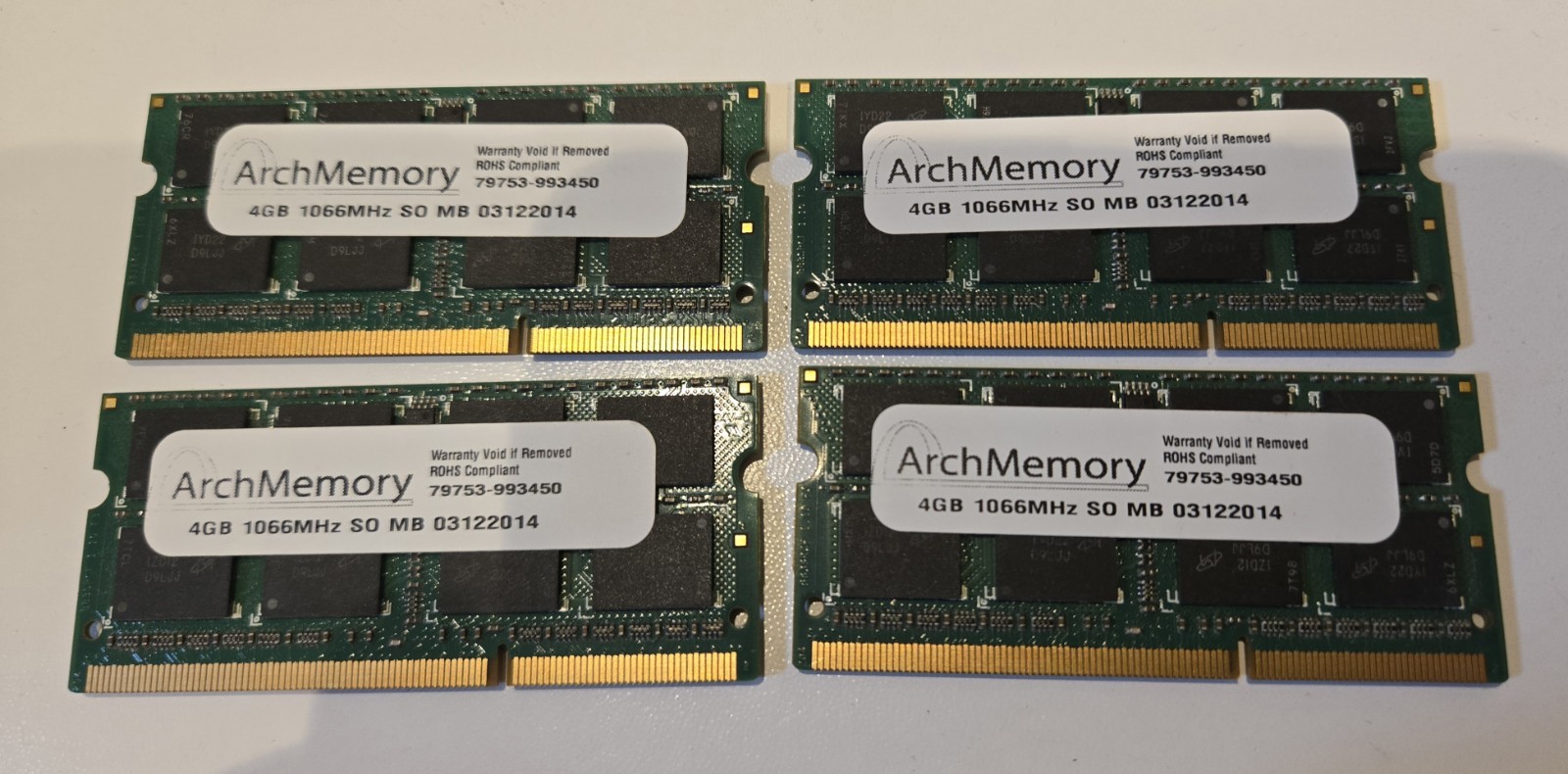 Arch Memory 16 GB (4x 4GB) DDR3 SO-DIMM Laptop Memory