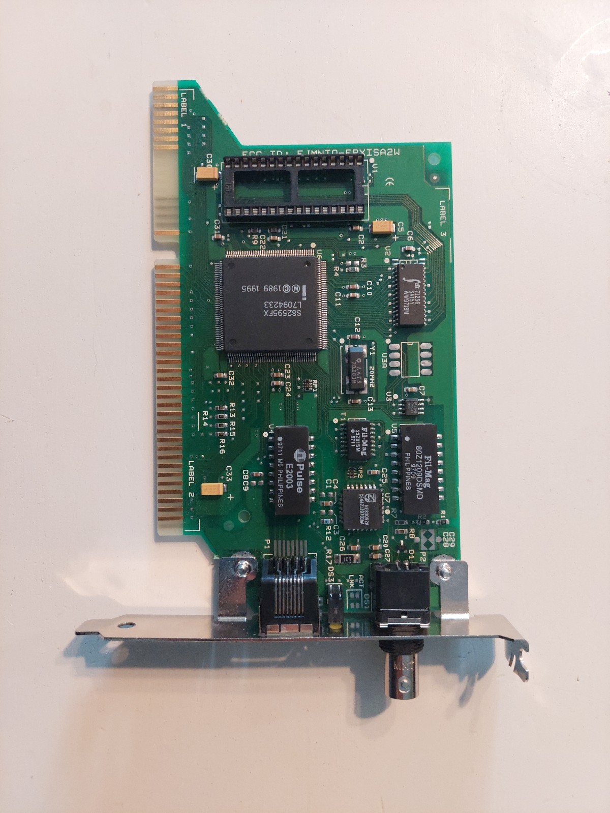 INTEL ISA NETWORK CARD WITH BNC 352621-003 fcc:EJMNIO-EPXISA2W – Untested (0025)