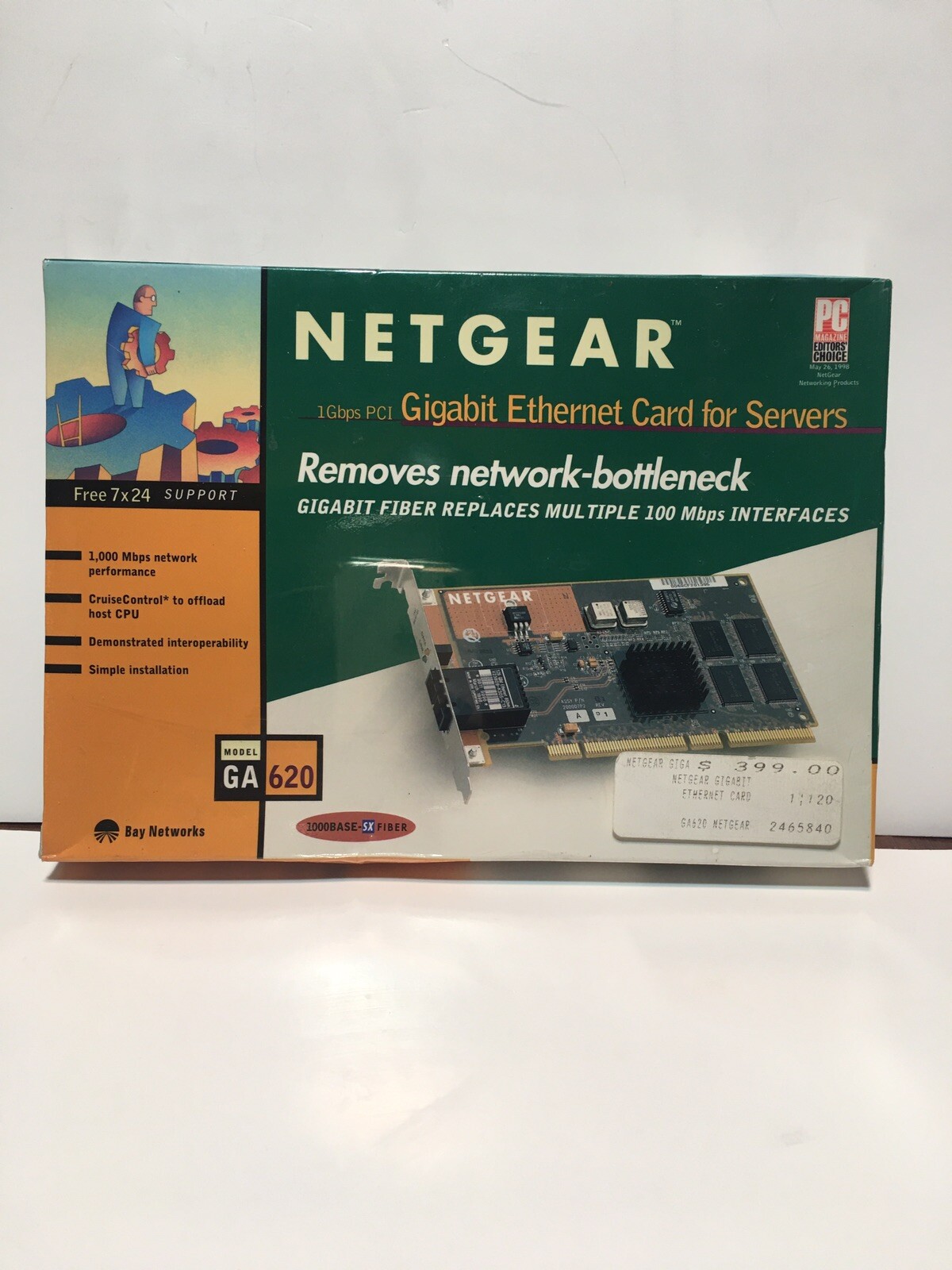 Netgear 1Gbps PCI GA620 Gigabit Ethernet Card for Servers 1000BASE SX FIBER NEW!