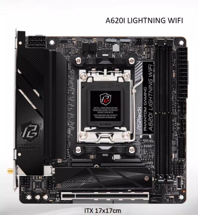 For Asrock A620I Lightning WiFi Motherboard AMD A620 Socket AM5 Mini-ITX DDR5