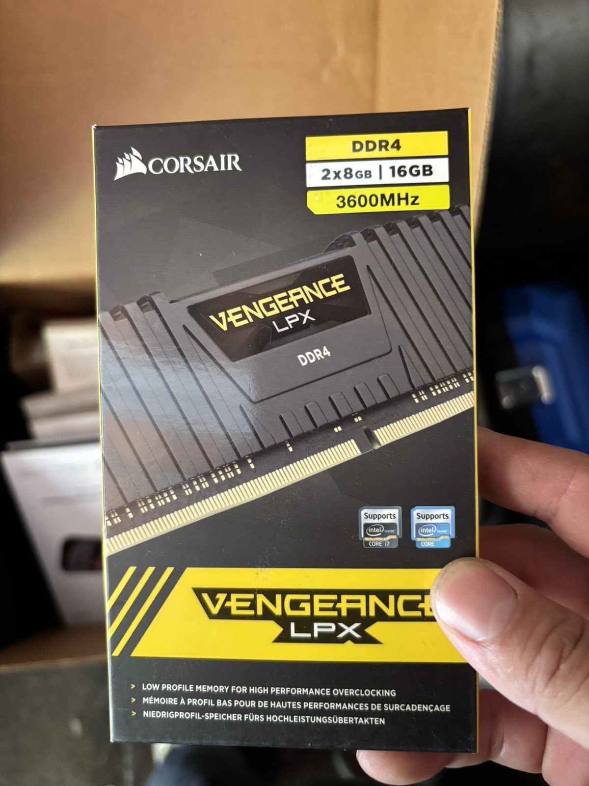 Corsair VENGEANCE LPX 16GB 3600MHz DDR4 Desktop Memory Kit – Black