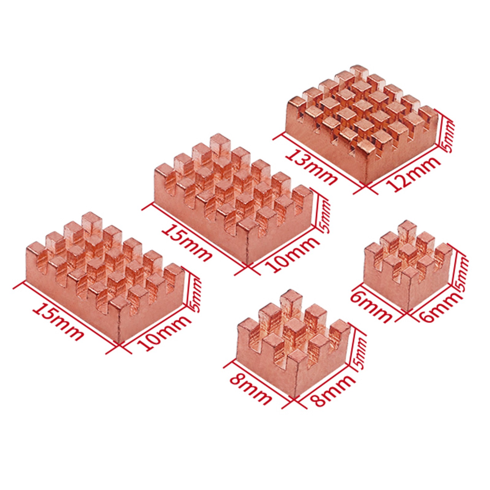 Radiator Banana Pi OpenWrtOne Pure Copper Heat Sink with Adhesive CPU Cooler