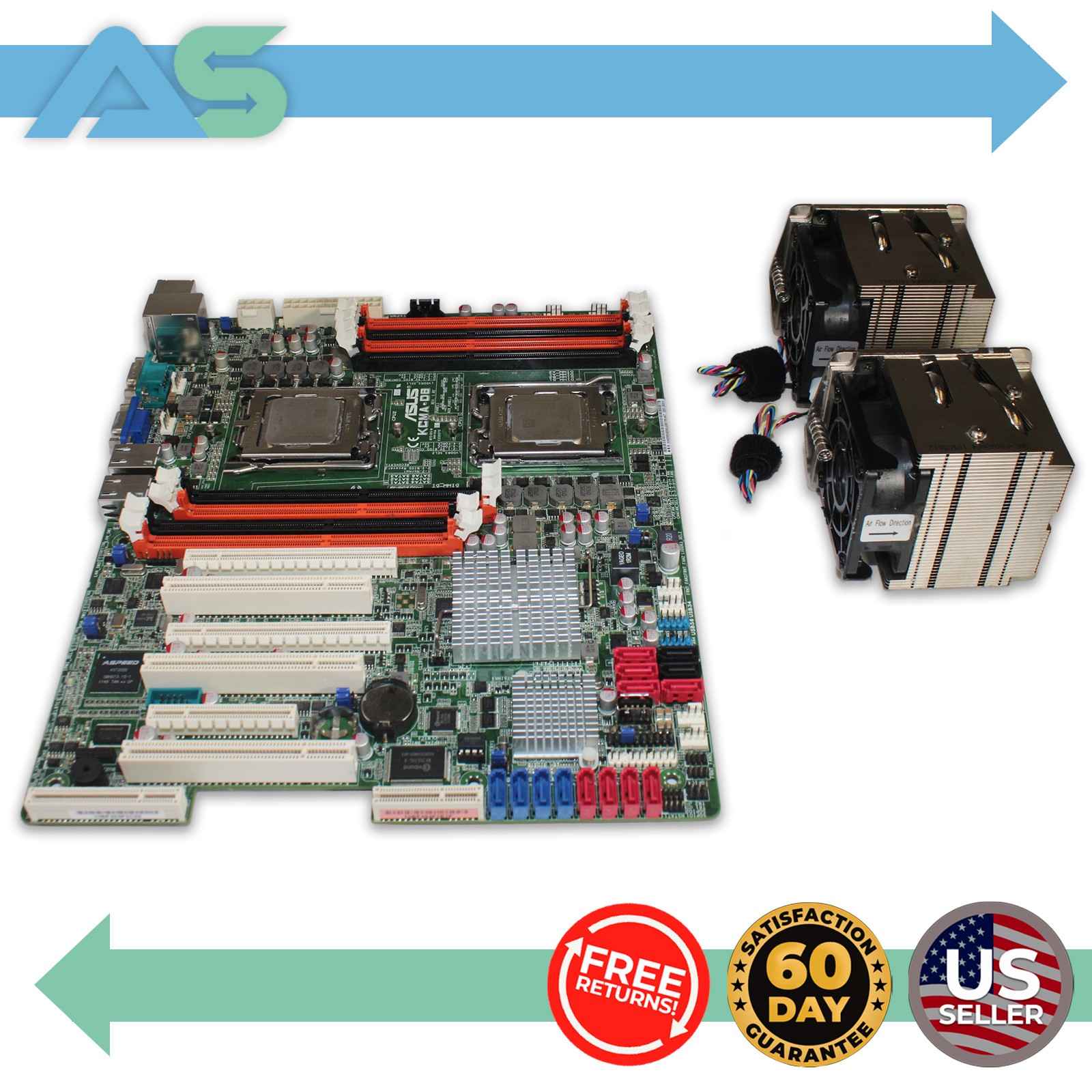 ASUS KCMA-D8 Dual Socket C32 AMD SR5670 ATX Server Motherboard 8-Slot DDR3