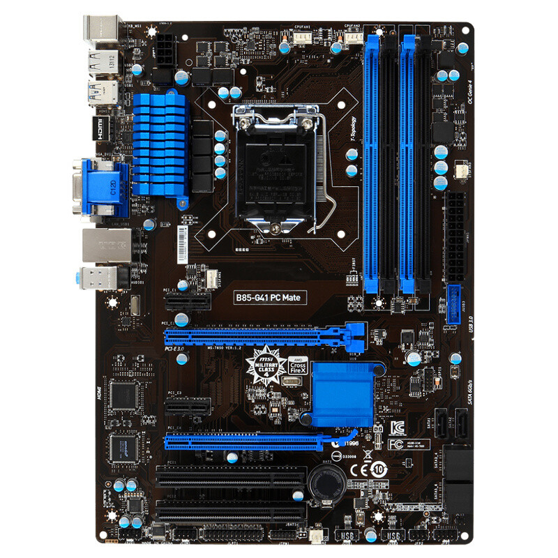 LGA 1150 MSI B85-G41 PC Mate Motherboard USB 2.0 USB 3.0 HDMI DDR3 SATA III