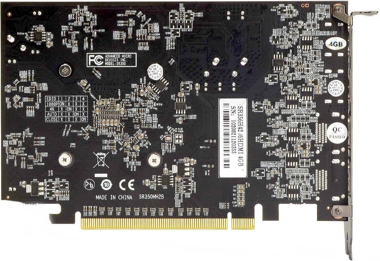 SRhonyra Radeon R7 350 HD 7750 6 HDMI Video Card 4GB GDDR5 GPU Video Card