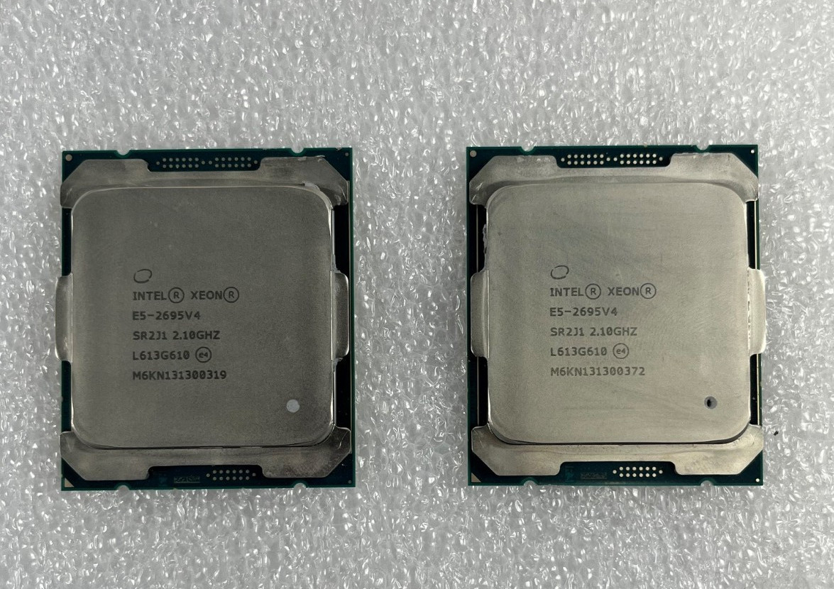 PAIR OF INTEL SR2J1 E5-2695 V4 2.1 GHZ 18 CORE 45MB 120W LOT OF 2 X SR2J1