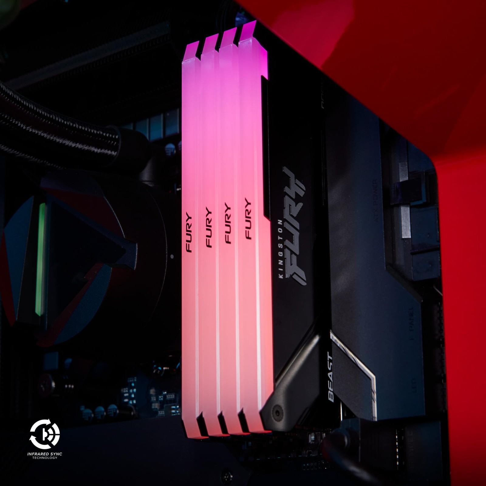 Kingston FURY Beast DDR5 RGB 8GB Memory 4800MTs Intel XMP Ready Black