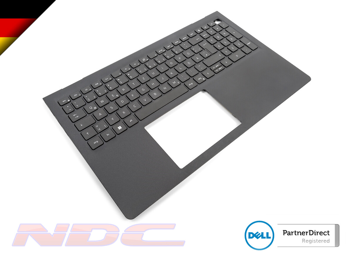 Dell Inspiron 15-3510/3520/3530-Series Black Palmrest & GERMAN Keyboard