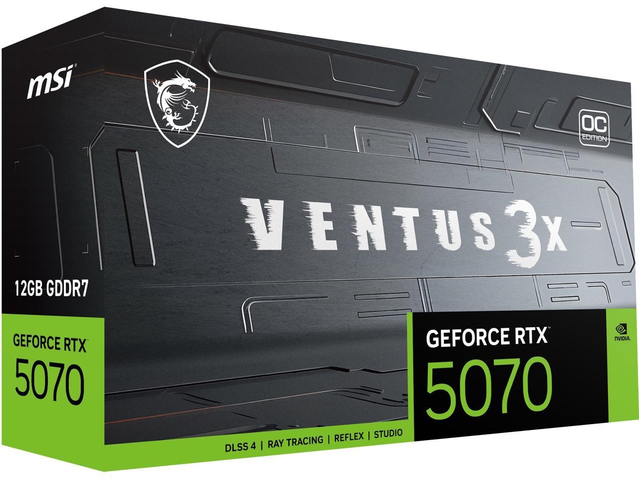 MSI Ventus GeForce RTX 5070 12GB GDDR7 PCI Express 5.0 Graphics Card RTX 5070 12