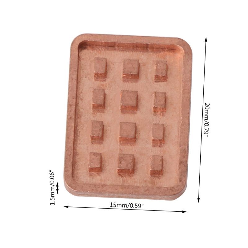 Memory Heat Sink 5 Pieces with Adhesive All Copper Memory Radiator for Cooling