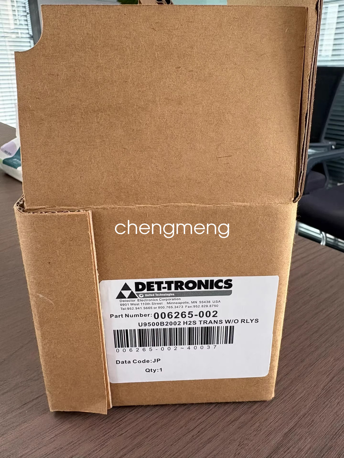 U9500B2002 TRANS W/O RLYS 116-006265-002 DET-TRONICS H2S Sensor NEW