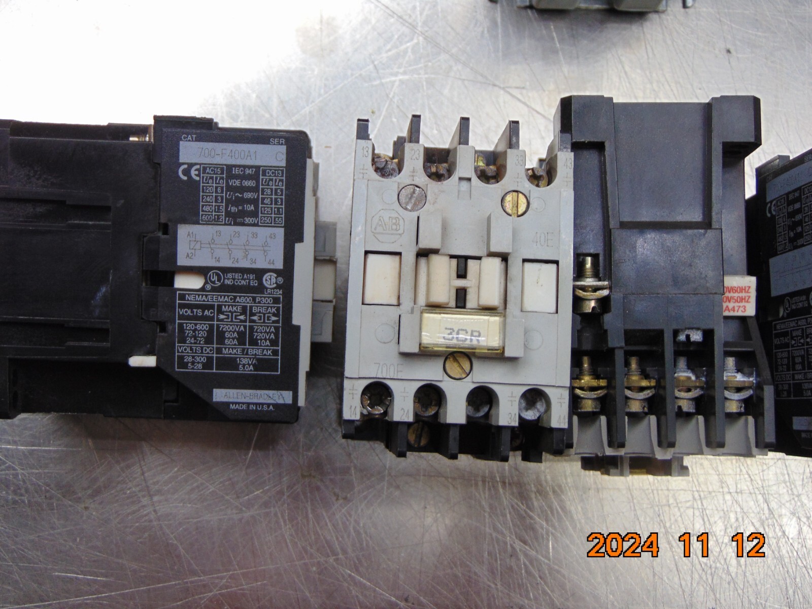 LOT OF 4 ALLEN BRADLEY 700-CF400A1 SER. C CONTACTOR COIL 110-120V 50/60HZ