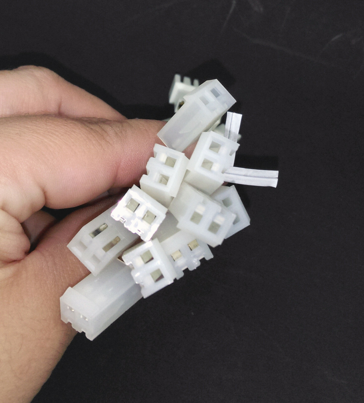 Lot 10: NEW 5in 2-pin Male to 2-pin Female Converter Adapter Motherboard Cables