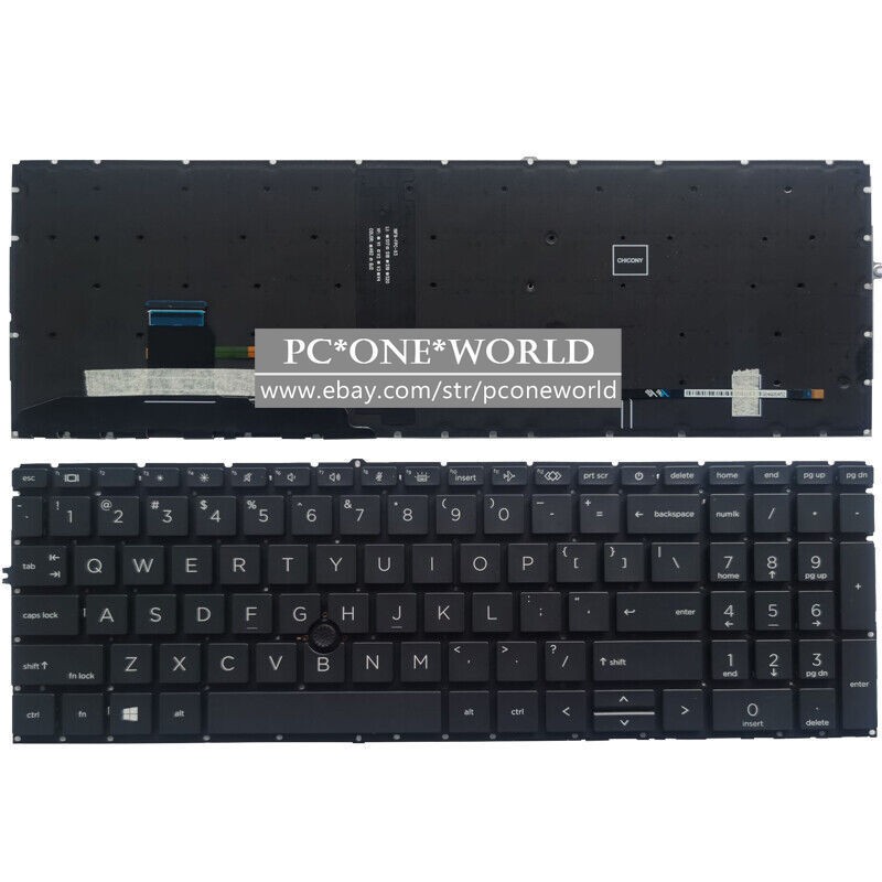 US Laptop Backlit Keyboard for HP EliteBook 850 G7 G8 855 G8
