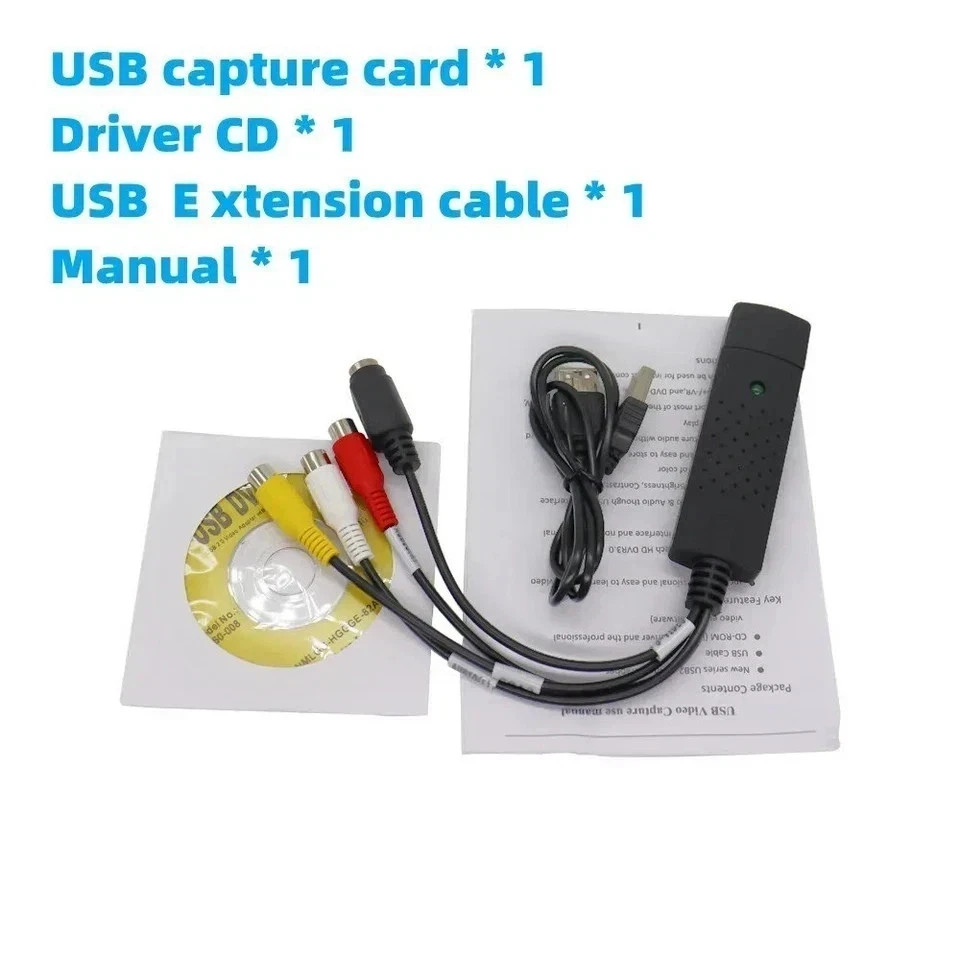 USB 2.0 Audio Video VHS to DVD VCR PC HDD Converter Adapter Digital Capture Card