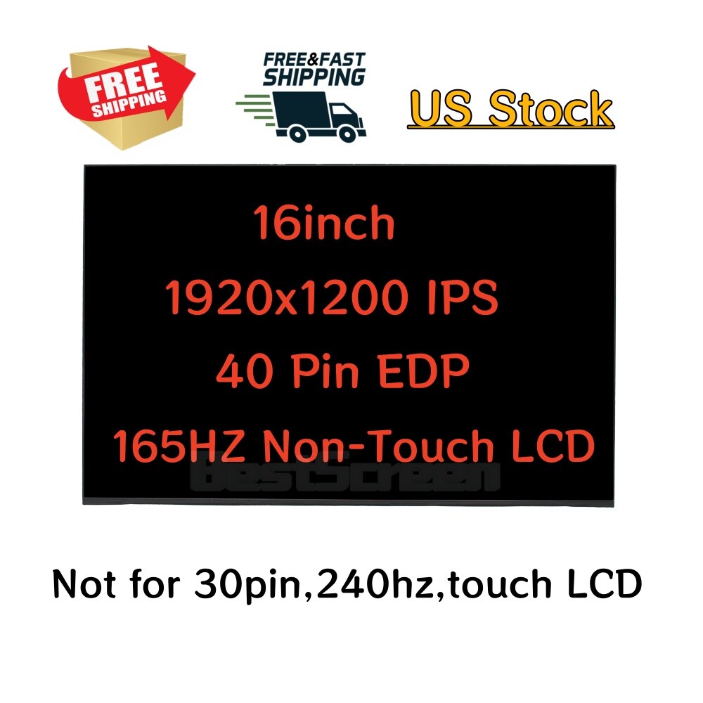 16.0» For ASUS Tuf FA607 FA607N FA607NU FA607NUG IPS 1920×1200 165HZ LCD Screen