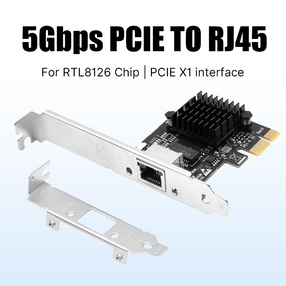 5GbE PCIe Network Card RTL8126 Multi-Gigabit Ethernet Adapter for Desktop Gaming