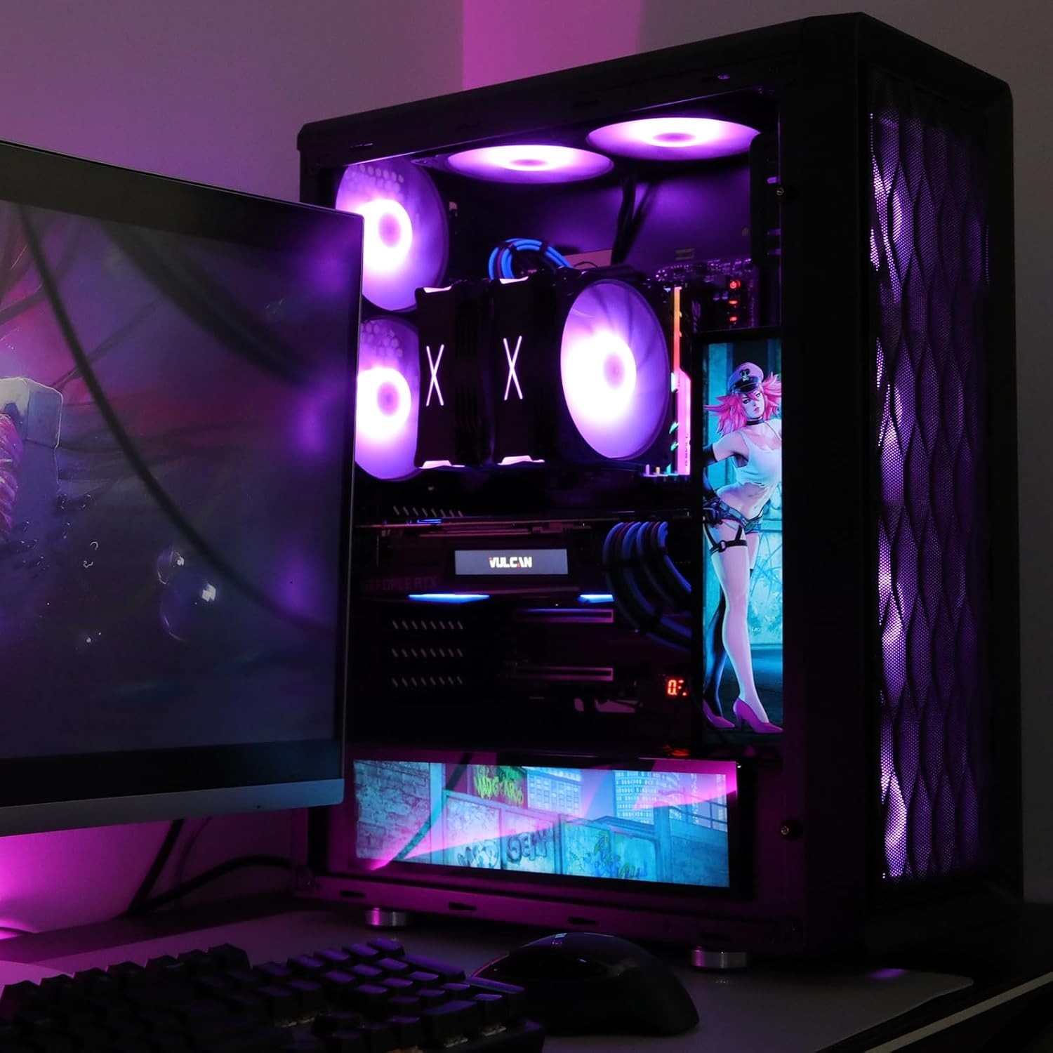 Multi-Mode LED Lights Panel for Full Tower Computer Cases#